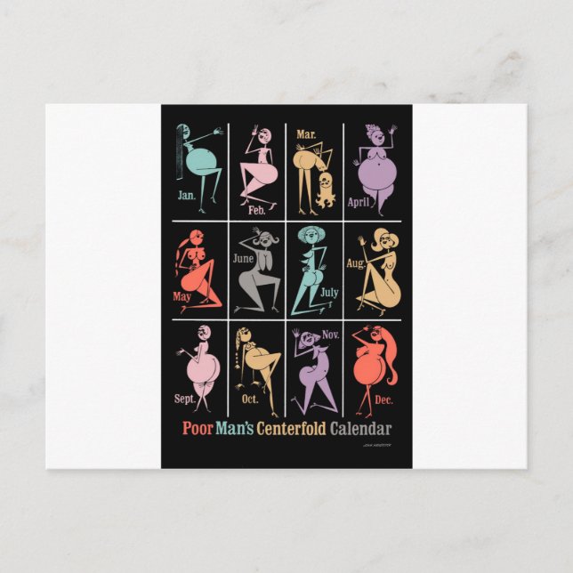 Cartão Postal Calendário do Encontro do Homem Pobre (Frente)