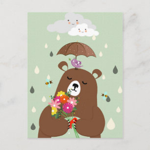 Cartão Postal Calendário do Urso de Corte