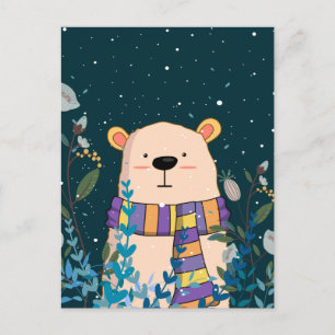 Cartão Postal Calendário do Urso de Corte