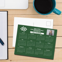 Calendário Empresarial Personalizado Verde 2027 da