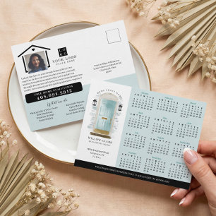 Cartão Postal Calendário Imobiliário Da Porta De Água Azul 2025