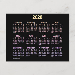 Cartão Postal Calendário Mini Ipanema Neon 2028 por Janz