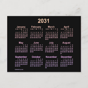 Cartão Postal Calendário Mini Ipanema Neon 2031 por Janz