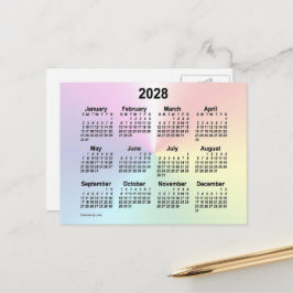 Cartão Postal Calendário Mini Nuvem Arco-íris 2028 da Janz