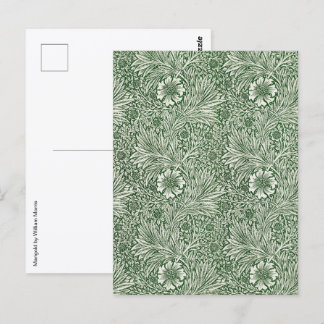 Cartão Postal Calêndula por William Morris, Flores de Jardim Ant