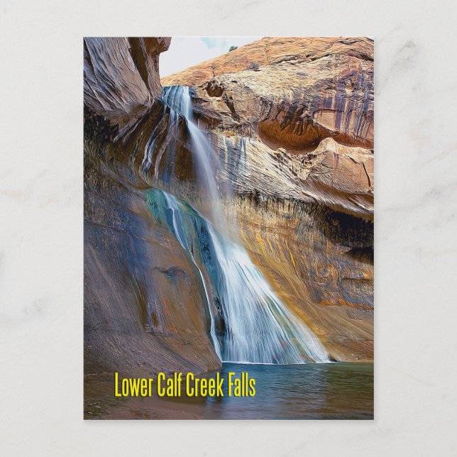 Cartão Postal Calf Creek Falls, Utah (Frente)