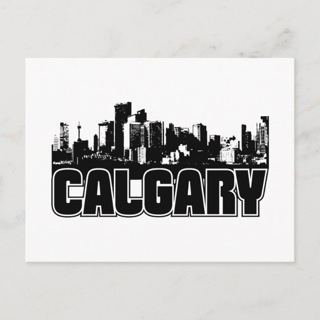 Cartão Postal Calgary Skyline (Frente)
