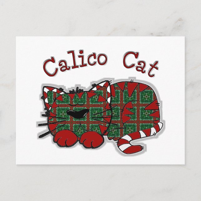 Cartão Postal Calico Cat (Frente)