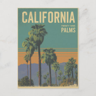 Cartão Postal California 29 Palms Retro Viagem Art