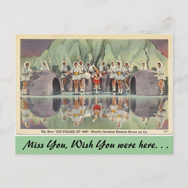 Cartão Postal Califórnia, As Folhas de Gelo de 1940 (Frente)