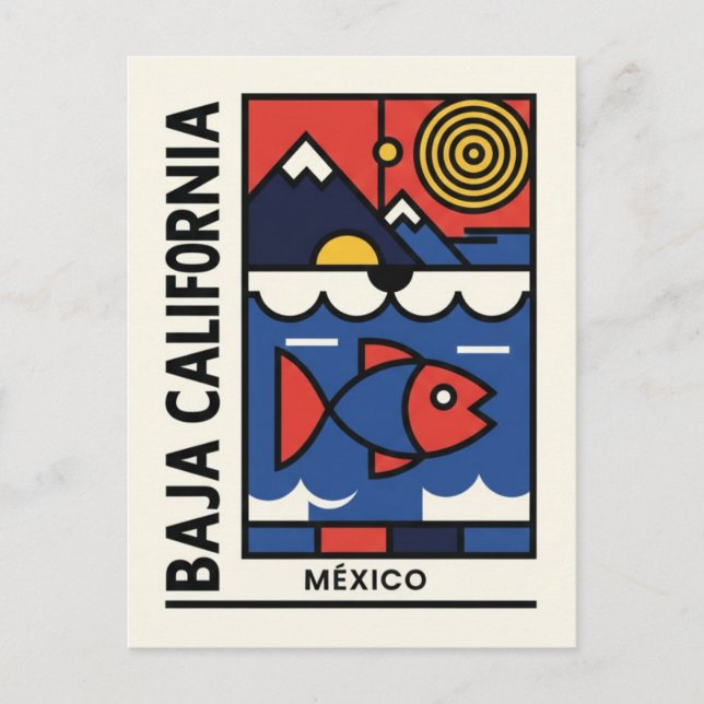 Cartão Postal Califórnia Baixa Moderna (Frente)