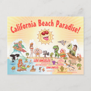 Cartão Postal California Beach Paradise