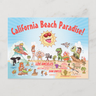 Cartão Postal California Beach Paradise