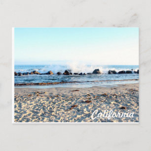 Cartão Postal California Beaches Postcard Waves