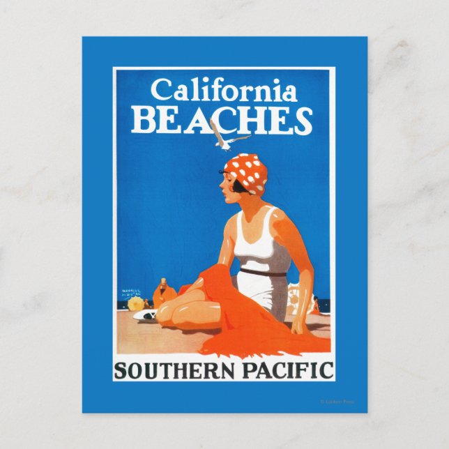 Cartão Postal California Beaches Promocional (Frente)