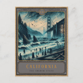 Cartão Postal Califórnia | Cartão-postal de arte gótica