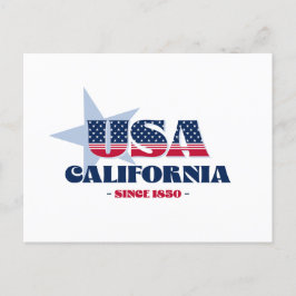 Cartão Postal California em Vermelho, Branco e Azul Cartão-posta