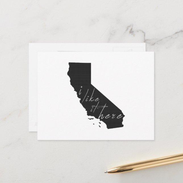 Cartão Postal Califórnia Eu Gosto Disso Aqui, Estadual, Moldo Ch (Frente/Verso In Situ)
