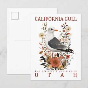 Cartão Postal California Gull Bird de Utah Viagem