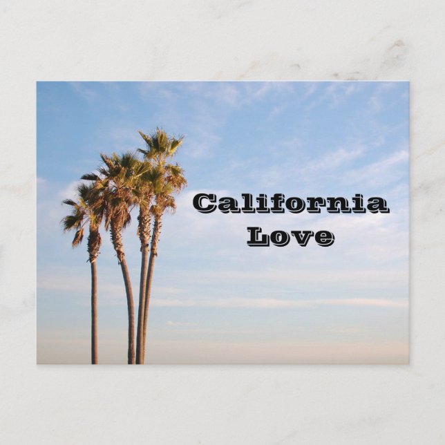 Cartão Postal California Love | Palmeiras (Frente)