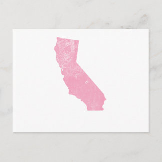 Cartão Postal California Pink Vintage Grunge