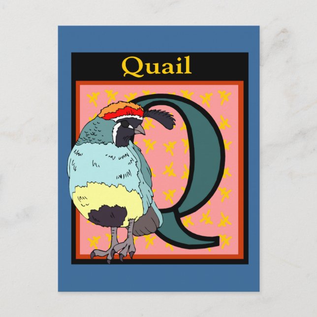 Cartão Postal California Quail Bird (Frente)