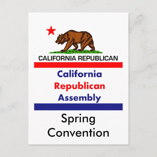 Cartão Postal California Republican CRA (Frente)
