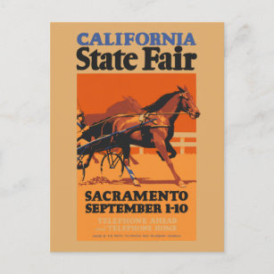 Cartão Postal California State Fair USA Poster vintage 1931