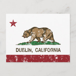 Cartão Postal California State Flag Dublin