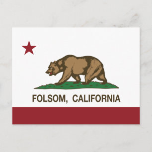 Cartão Postal California State Flag Folsom
