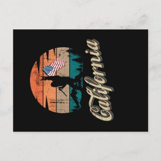 Cartão Postal California USA Flag