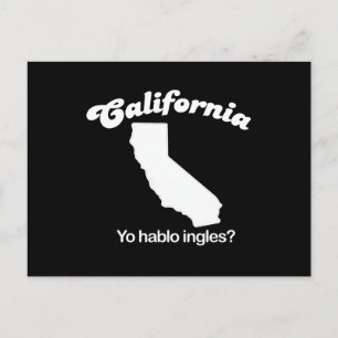 Cartão Postal Califórnia - Yo hablo ingles T-shirt