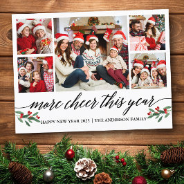 Cartão Postal Caligrafia Mais Saúde Este Ano 5 Feriado Fotográfi