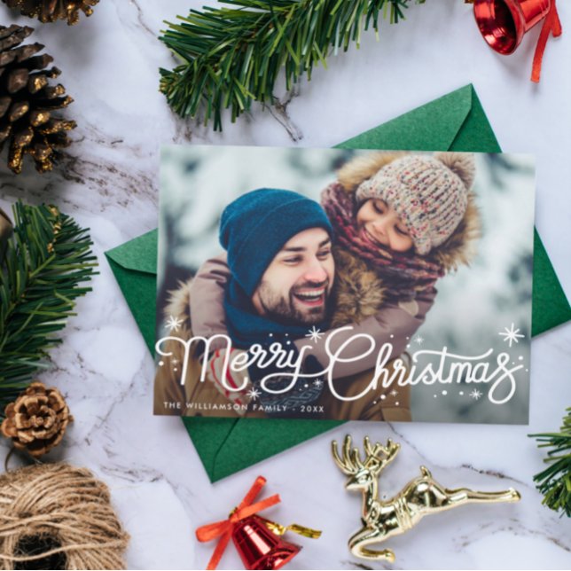 Cartão Postal caligrafia manual alegria natalícia férias (Criador carregado)