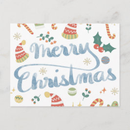 Cartão Postal Caligrafia moderna Feliz Natal