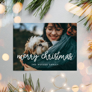 Cartão Postal Caligrafia moderna Foto de Feliz Natal