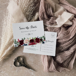 Cartão Postal Caligrafia russa do outono Horizontal Salvar a Dat