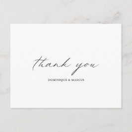 Cartão Postal Caligrafia Simples E Elegante Obrigado