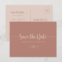 Caligrafia Terracota Horizontal Save the Date