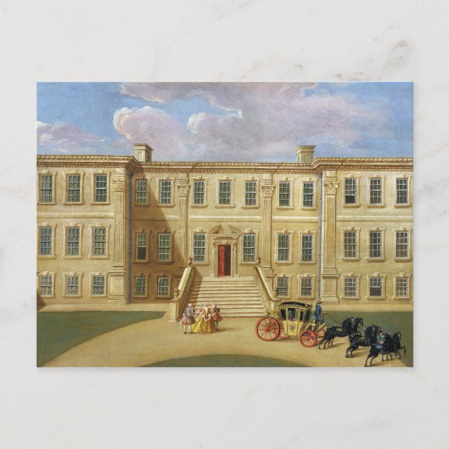 Cartão Postal Calke Hall, Derbyshire, o assento de Sir Henry Har (Frente)