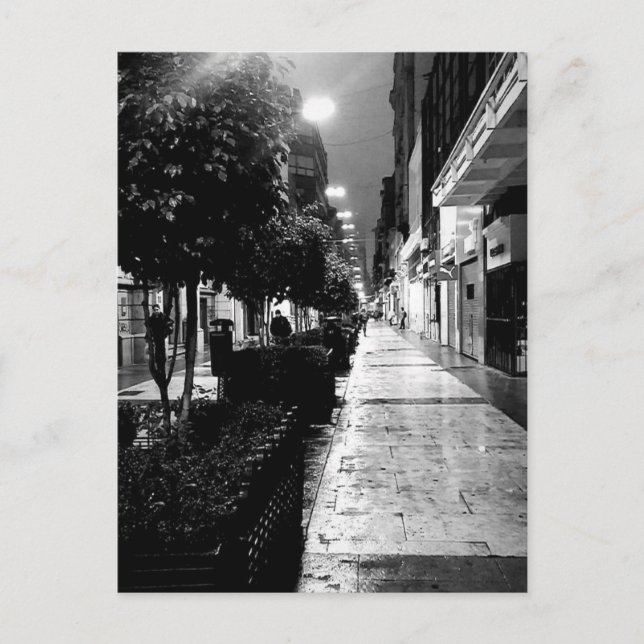 Cartão Postal Calle Florida Buenos Aires preto e branco (Frente)