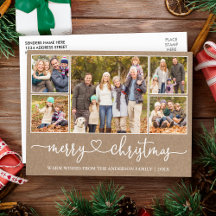 Calligraphy Coração Natal Kraft 5 Foto Feriado