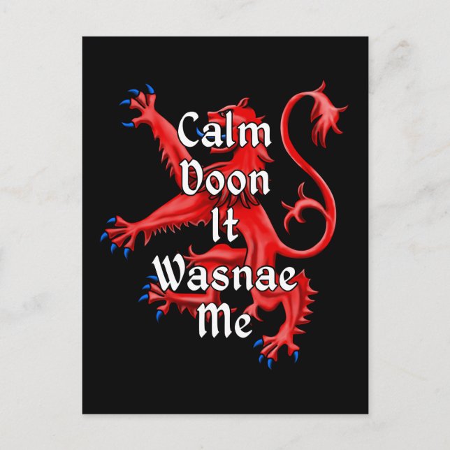 Cartão Postal Calm Doon Era Engraçado Eu Era Engraçado Escocês (Frente)