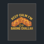 Cartão Postal Calma, estou cozinhando Challah Engraçado Hanukkah<br><div class="desc">engraçado, presente, aniversário, menorah, chanukah, hanukkah, menorah, latino, judeu, feriado</div>