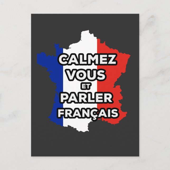 Cartão Postal Calmez Vous et parler en Français (Frente)