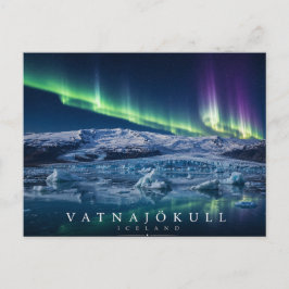 Cartão Postal Calota de gelo da geleira Vatnajökull Islândia Aur