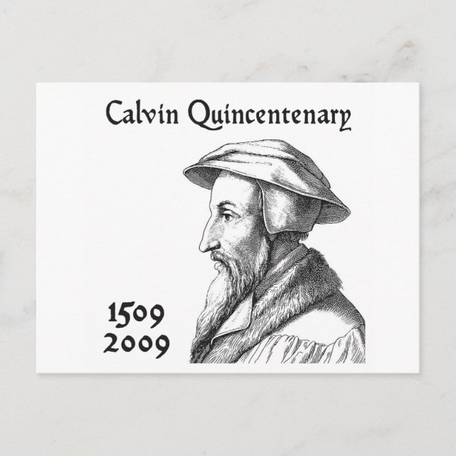 Cartão Postal Calvin Quincentenário (Frente)