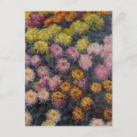 Cartão Postal Cama de Chrysanthemums por Claude Monet<br><div class="desc">Monet - uma celebração dos Mestrados da Arte</div>