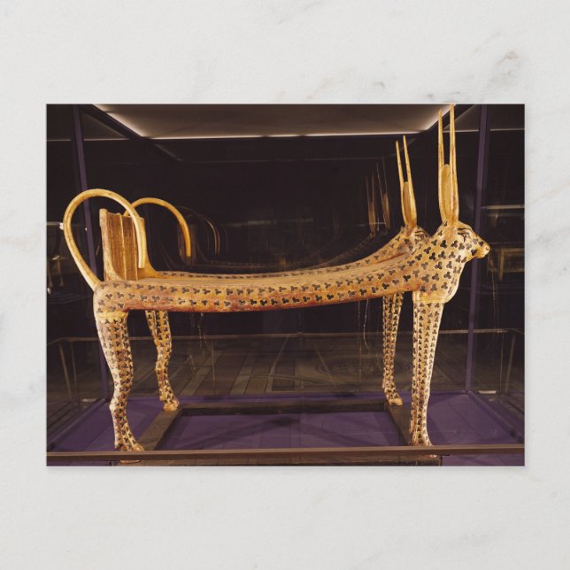 Cartão Postal Cama funerária sob a forma da vaca sagrada (Frente)