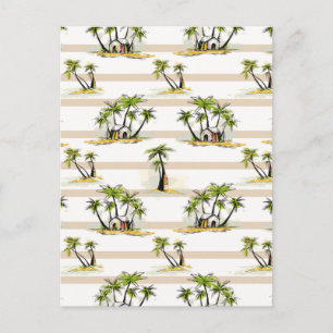 Cartão Postal Cama Tropical E Palmas